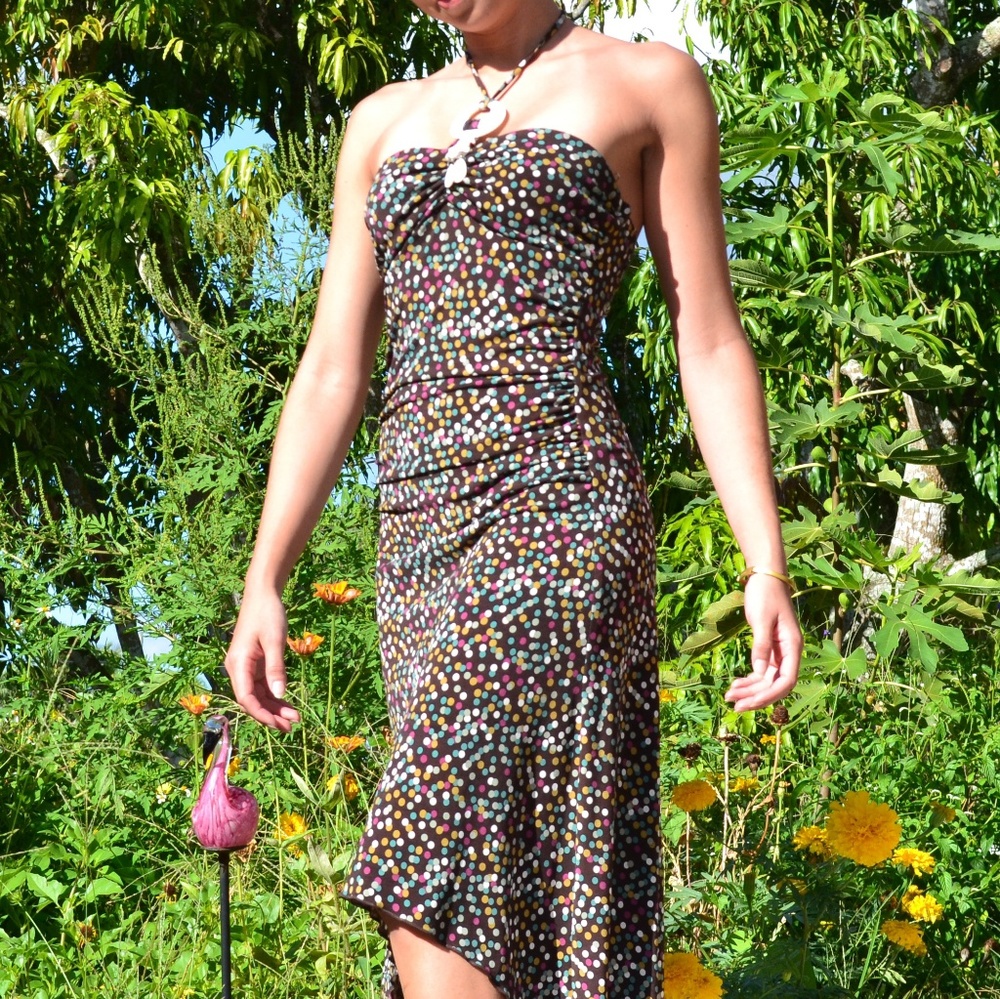Poka-dots Brown Dress